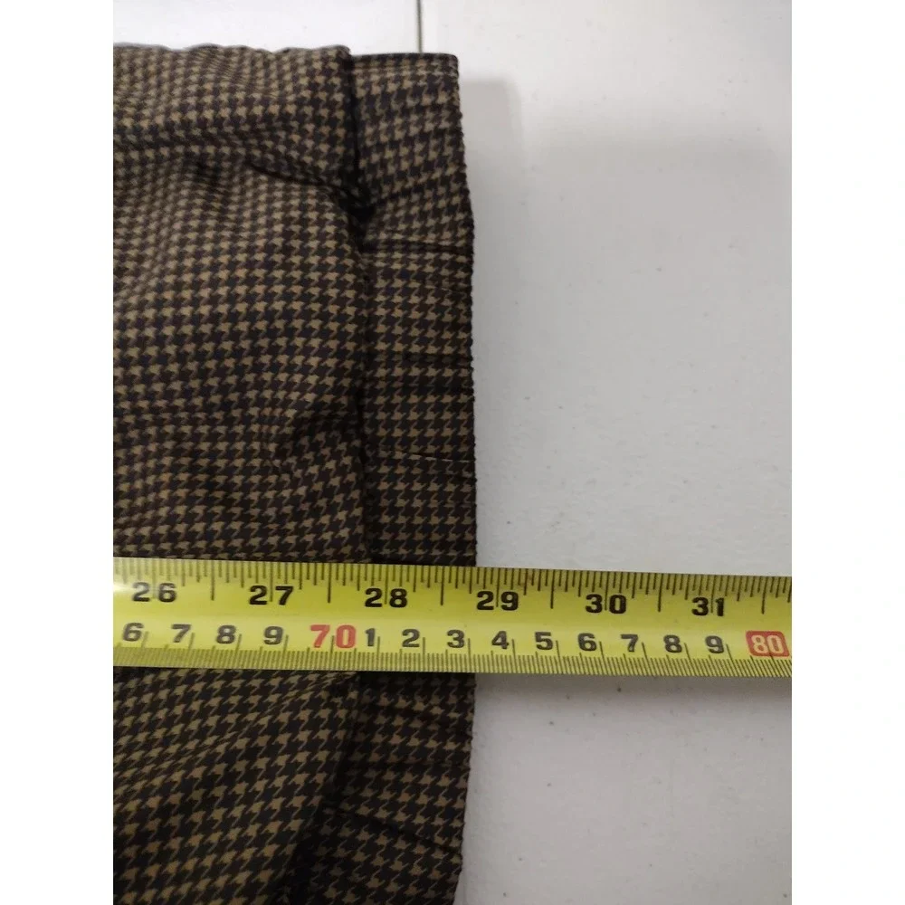 FootJoy DryJoys Mens XL Houndstooth Golf Pullover Windbreaker Brown Half Zip
